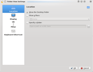 Folderview Settings - Location