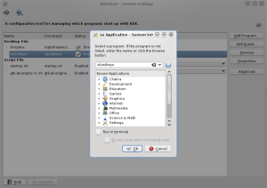 Make xbindkeys autostart